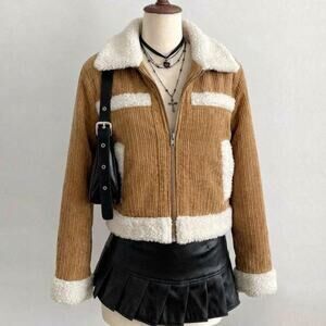 Futuristic Black Fur Moto Jacket Archive Grunge Techno Rave